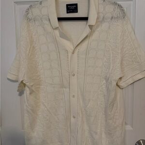 Abercrombie & Fitch Cream Knit Shirt